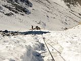 
Fixed Ropes To Descend Down The Mesokanto La 5246m After Trekking Around The Tilicho Tal Lake
